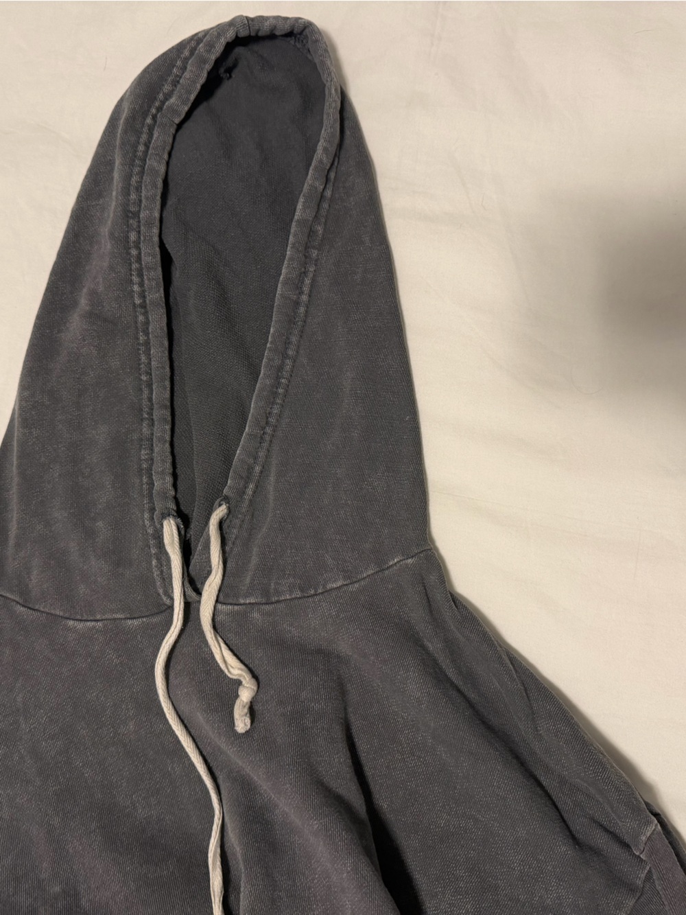 Women’s Grey Light Sweatshirt with White tie - Picture 4 of 4